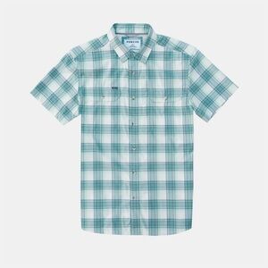 Poncho Aqua/Green Blue Plaid Men's Shirt